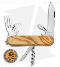 Mercury 7-in-1 Multi-Purpose Penknife Olive Wood (3" Polish) 913-6LC -Knives Shop Mercury Multi Purpose Wood Handle 913 6LC BHQ 124996 jr bottlecap
