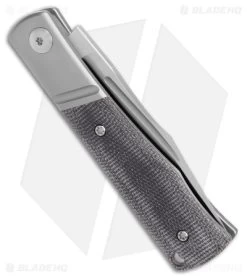 NotoriousEDC Kingpin Slip Joint Knife Black Micarta (2.8" Satin) 10 NotoriousEDC Kingpin Slip Joint Knife Black Micarta (2.8" Satin) -Knives Shop NotoriousEDC Kingpin SJ Knife Black Micarta Satin BHQ 179186 jr side