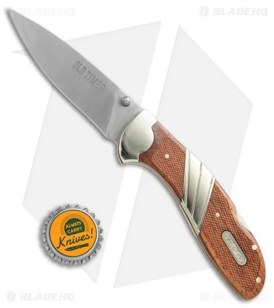 Old Timer Large Lockback Folding Knife Wood (3.3." Satin) 32OT 6 Old Timer Large Lockback Folding Knife Wood (3.3." Satin) 32OT - Image 4