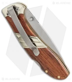 Old Timer Medium Lockback Folding Knife Wood (2.8" Satin) 31OT -Knives Shop Old Timer Medium Lockback folding knife wood satin 31OTCP BHQ 67505 er side