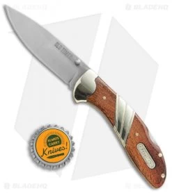 Old Timer Medium Lockback Folding Knife Wood (2.8" Satin) 31OT -Knives Shop Old Timer Medium Lockback folding knife wood satin 31OTCP BHQ 67505 er size