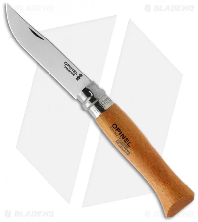 Opinel Knives No. 9 Carbon Steel Knife Beech Wood (3.25" Satin) 3 Opinel Knives No. 9 Carbon Steel Knife Beech Wood (3.25" Satin)