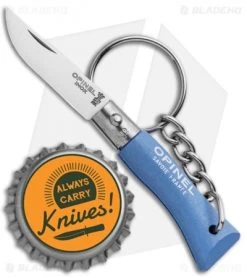 Opinel No. 2 Folding Knife Keychain Skyblue (1.38" Satin) 9 Opinel No. 2 Folding Knife Keychain Skyblue (1.38" Satin) -Knives Shop Opinel No. 2 Keychain Sky Blue Satin OP02049 BHQ 91201 jr bottlecap