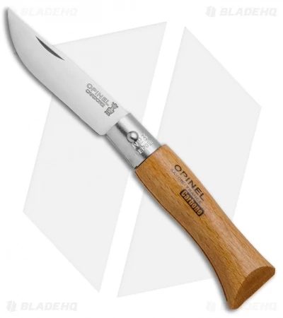 Opinel No. 3 Carbon Steel Folding Knife Beechwood (1.5" Satin) #3 3 Opinel No. 3 Carbon Steel Folding Knife Beechwood (1.5" Satin) #3