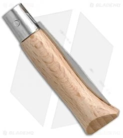Opinel No. 3 Beechwood Stainless Steel Pocket Knife (1.5" Plain) #3 -Knives Shop Opinel No.3 SS Beechwood OP01071 BHQ 20497 jr side