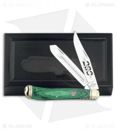 Remington 200th Anniversary Giant Trapper Pocket Knife 7.5" Green Pakkawood 3 Remington 200th Anniversary Giant Trapper Pocket Knife 7.5" Green Pakkawood