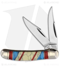 Rough Ryder Stoneworx Copperhead Pocket Knife 3.75" Synthetic Stonework