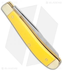 Old Timer Gunstock Trapper Knife 3.875" Yellow 94OTY 8 Old Timer Gunstock Trapper Knife 3.875" Yellow 94OTY -Knives Shop Schrade Old Timer Gunstock Trapper Yellow BHQ 22187 jr side