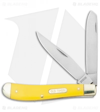 Old Timer Gunstock Trapper Knife 3.875" Yellow 94OTY 3 Old Timer Gunstock Trapper Knife 3.875" Yellow 94OTY