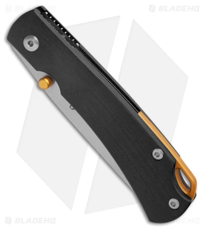 Smith & Sons OX Liner Lock Knife Black G-10/Gold Accents (3" Stonewash D2) 4 Smith & Sons OX Liner Lock Knife Black G-10/Gold Accents (3" Stonewash D2) - Image 2