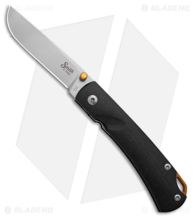 Smith & Sons OX Liner Lock Knife Black G-10/Gold Accents (3" Stonewash D2) 3 Smith & Sons OX Liner Lock Knife Black G-10/Gold Accents (3" Stonewash D2)
