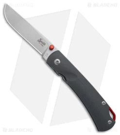 Smith & Sons OX Liner Lock Knife Gray G-10/Red Accents (3" Stonewash D2)