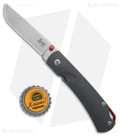 Smith & Sons OX Liner Lock Knife Gray G-10/Red Accents (3" Stonewash D2) -Knives Shop Smith and Sons OX LL Gray G 10 Red Accents SW BHQ 175041 jr bottlecap