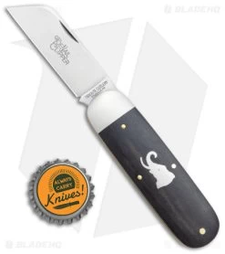 GEC Tidioute Cutlery #36 Toe Nail Clipper Knife Ebony Wood (3" Satin) 363122 -Knives Shop Tidioute Cutlery Toe Nail Clipper Ebony Wood Satin BHQ 141230 jr bottlecap