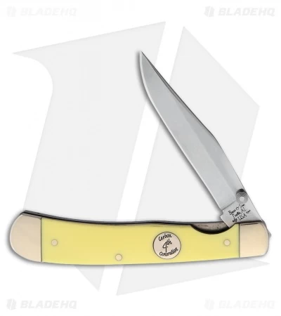 Bear & Son Rancher Liner Lock Knife Yellow Delrin (3.25" Satin) C3154L 3 Bear & Son Rancher Liner Lock Knife Yellow Delrin (3.25" Satin) C3154L