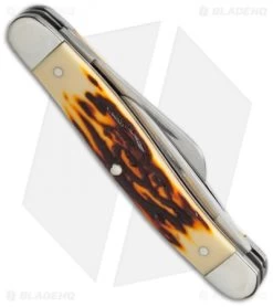 Bear & Son Large Stockman Knife Sim Stag (3" Satin) SD47 -Knives Shop bearson sd47 side cm