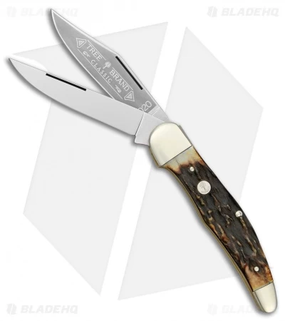 Boker Folding Hunter Pocket Knife 5.25" Stag 112020HH 3 Boker Folding Hunter Pocket Knife 5.25" Stag 112020HH