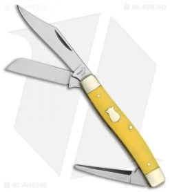 Boker Plus Stockman Pocket Knife 4" Yellow Synthetic 01BO3380Y