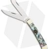 Buck Creek Trapper Pocket Knife 4.125" Abalone -Knives Shop buck creek trapper abalone BUC254MOZ BHQ 41478 er