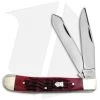 Buck Creek Trapper Pocket Knife 4.125" Red Pick Bone -Knives Shop buck creek trapper red pick bone BUC254RPB BHQ 41479 er 2
