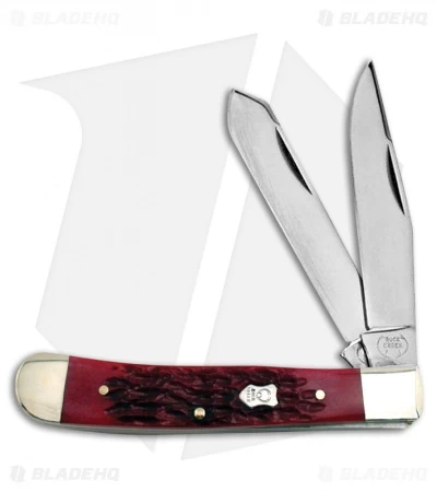 Buck Creek Trapper Pocket Knife 4.125" Red Pick Bone 3 Buck Creek Trapper Pocket Knife 4.125" Red Pick Bone