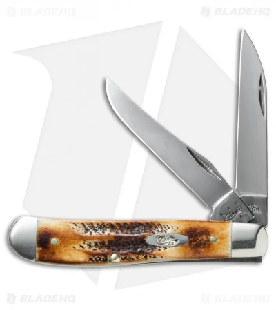 Case Mini Trapper Knife 3.5" Bone Stag (6.5207W SS) 65305 3 Case Mini Trapper Knife 3.5" Bone Stag (6.5207W SS) 65305