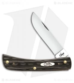 Case Cutlery Sod Buster Jr Traditional Pocket Knife 3.625" Black Jigged Horn