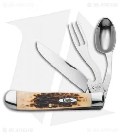 Case Hobo Knife 4.125" Amber Bone (6354HB SS) 00052