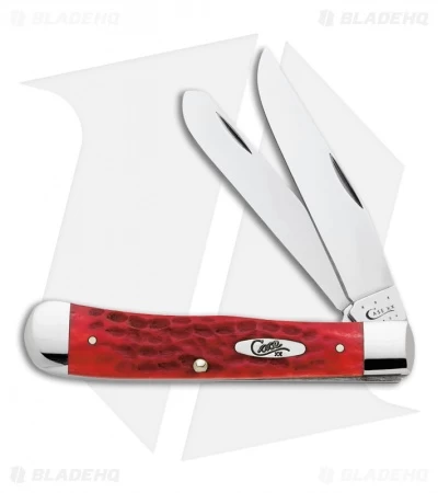 Case Trapper Knife 4.125" Dark Red Bone (6254 SS) 0646 3 Case Trapper Knife 4.125" Dark Red Bone (6254 SS) 0646