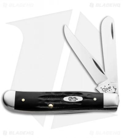 Case Mini Trapper Knife 3.5" Jigged Black Buffalo Horn (BH207 SS) 65016 3 Case Mini Trapper Knife 3.5" Jigged Black Buffalo Horn (BH207 SS) 65016