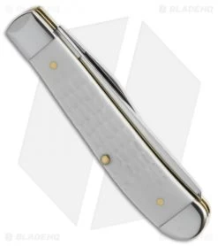 Case Mini Trapper Pocket Knife 3.5" White Delrin (6207 SS) 60186 5 Case Mini Trapper Pocket Knife 3.5" White Delrin (6207 SS) 60186 -Knives Shop case mini trapper white 60186 side