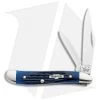 Case Peanut Knife 2.875" Deep-Sea Jigged Blue Bone (6220 SS) 02802 -Knives Shop case peanut blue 02802