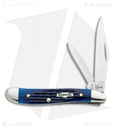 Case Peanut Knife 2.875" Deep-Sea Jigged Blue Bone (6220 SS) 02802 3 Case Peanut Knife 2.875" Deep-Sea Jigged Blue Bone (6220 SS) 02802