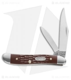 Case Working Peanut Knife 2.875" Jigged Brown Synthetic (6220 SS) 046
