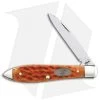 Case Pocket Worn Teardrop Jack Knife 3.5" Orange Bone (TB61028 CV) 23004