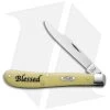 Case Slimline Trapper Knife 4.125" Yellow "Blessed" (31048 SS) 8846 -Knives Shop case slimline trapper yellow blessed 8846 BHQ 42444 dl