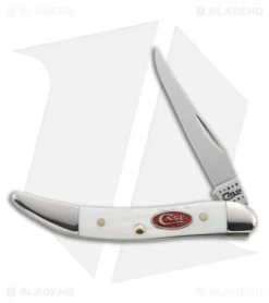 Case Small Texas Toothpick Knife 3.00" Jigged White Synthetic (610096 SS) 60180
