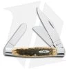 Case Large Stockman Knife 4.25" Amber Bone (6375 CV) 0204 -Knives Shop case stockman amber 00204