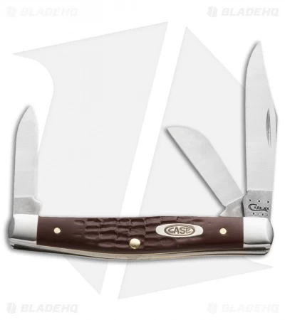 Case Medium Stockman Knife 3.25" Jigged Brown Synthetic (6344 SS) 00106 3 Case Medium Stockman Knife 3.25" Jigged Brown Synthetic (6344 SS) 00106