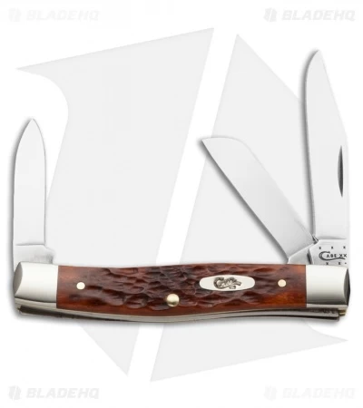 Case Medium Stockman Pocket Knife 3.625" Chestnut Bone (63032 CV) 07008 3 Case Medium Stockman Pocket Knife 3.625" Chestnut Bone (63032 CV) 07008