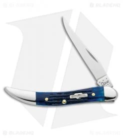 Case Small Texas Toothpick Knife 3" Deep-Sea Blue Bone (610096 SS) 02804