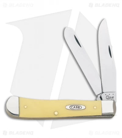 Case Trapper Knife 4.125" Yellow Delrin (3254 CV) 0161 3 Case Trapper Knife 4.125" Yellow Delrin (3254 CV) 0161