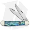 Frost Cutlery Crowing Rooster Trapper Pocket Knife Abalone (3.9" Mirror) -Knives Shop frost cutlery crowing rooster trapper abalone BHQ 89196 jr