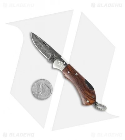 Kanetsune Koiki Lockback Knife Cocobolo (1.5" Damascus) KB-505 6 Kanetsune Koiki Lockback Knife Cocobolo (1.5" Damascus) KB-505 - Image 4