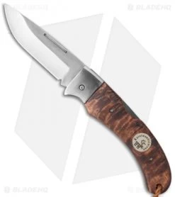 Karesuando Kniven Singi Lockback Folding Knife Brown Curly Birch (3.25" Satin)