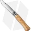Opinel Knives No. 8 Stainless Steel Knife Olive Wood W/Sheath (3.25" Satin) -Knives Shop opinel 001004 cm