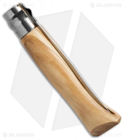 Opinel Knives No. 8 Stainless Steel Knife Olive Wood W/Sheath (3.25" Satin) 4 Opinel Knives No. 8 Stainless Steel Knife Olive Wood W/Sheath (3.25" Satin) - Image 2