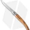 Opinel No 10 Slim Stainless Steel Knife Olive Wood W/Sheath (4" Satin) #10