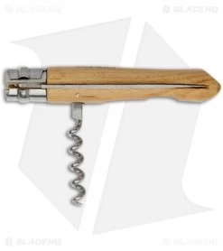 Opinel Knives No. 10 Stainless Steel Knife Beech Wood (3.25" Satin) -Knives Shop opinel 001410 corkscrew knife open