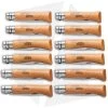 Opinel No. 6, 7 & 8 Carbon Steel Folding Knife Set (12 Piece) 4x -Knives Shop opinel carbon steel beech satin no 6 7 8 kit